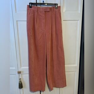Rust Corduroy Wide-Leg Pants